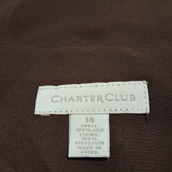 Charter Club Lined Maxi Dress Multicolor Size 14 Sleeveless Great Condition - Picture 9 of 11